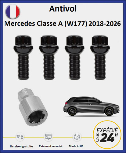 Ecrous antivol roues noir - antivol, de