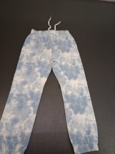 Pantalon tie dye bleu blanc - pantalon, tie‑dye