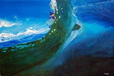 Tableau peinture à l'huile - "Other Side" - 80/120 cm - 