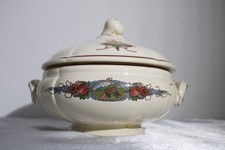 Vintage petite soupière  faïence d'Alsace Obernai Sarreguemines