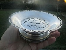 Beurrier ancien ajouré métal argenté