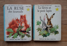 2 livres Collection les animaux du petit bois - Etoile d'or Deux coqs d'or 1967