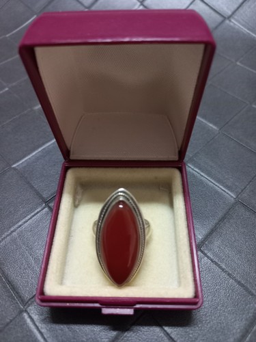Bague argent cornaline - argent, et