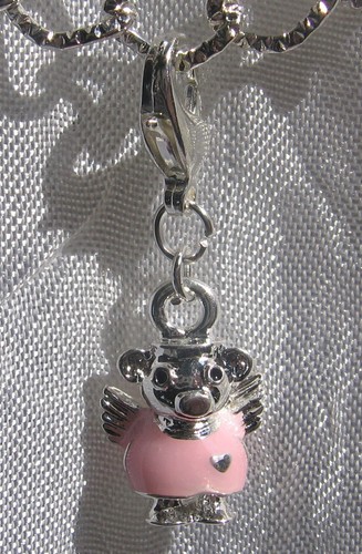Charm angelot ange rose - 1,