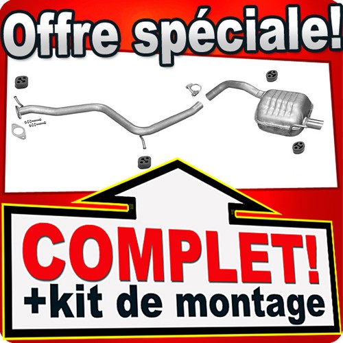 Ligne pot échappement - pot, pour
