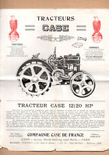 vieux papiers publicité machines agricoles TRACTEURS CASE  P41394