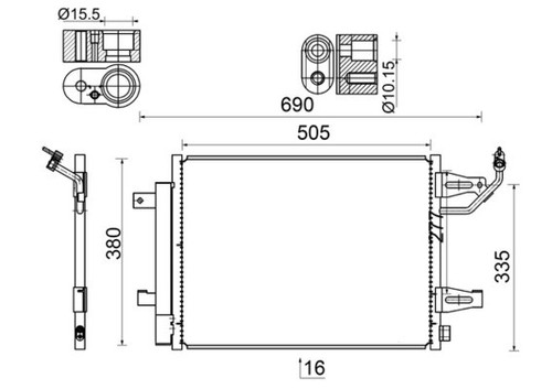 Mahle 509 000s - 000s, condenser