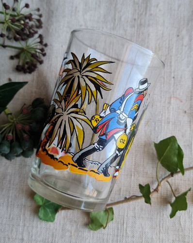 Ancien verre publicitaire - ancien,