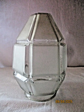 GLOBE OBUS POUR LAMPE SUSPENSION  Art Déco en verre dépoli quadrillé –  vintage