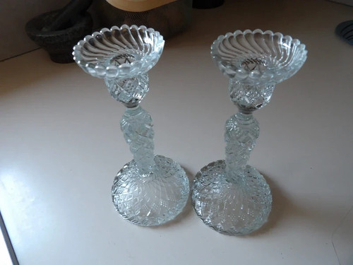 Deux bougeoirs vallerysthal - deux,