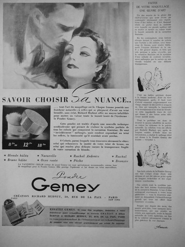Publicité 1936 poudre - 1936, gemey