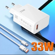 Chargeur Rapide 33W + Câble Android Samsung Honor Xiaomi Cordon Adaptateur 