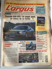 L'ARGUS du 23/04/1992; Côte Voitures d'occasions de 1985 à 1991/ Porsche 928 GTS