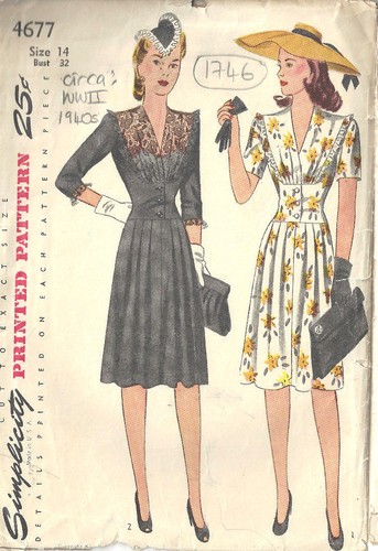 1940s ww2 vintage couture - 1940s,