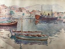 Adrien LATOUR (XXe) Attribué à Paysage Marin Vue Présumée du Pays Basque