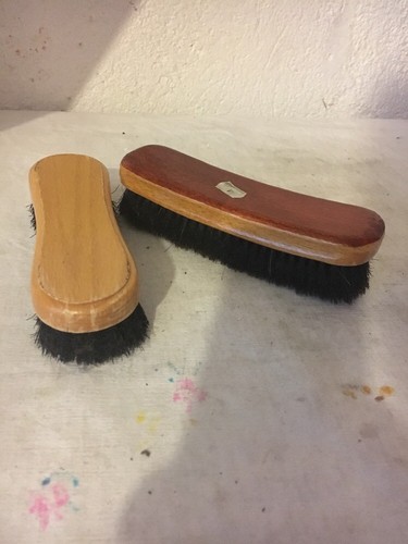 Ancienne brosse poil - poil, noir