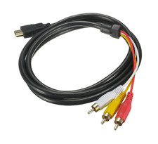 Câble HDMI vers RCA - 1080P - Conversion HD Adaptateur péritel Rouge Jaune Blanc