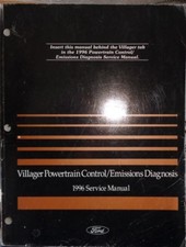 1996 Ford Mercury Villager Powertrain Control Emmisions Service Shop Manual 