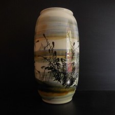 Vase amphore poterie céramique porcelaine Chine paysage art nouveau Asie N4088