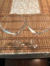 (2) Grey Goose Martini Glasses for Vodka or Gin Cocktails ~ Clear Glass w/Logo