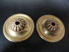 2 coupelles bronze lustrerie luminaire signées M.D bronze
