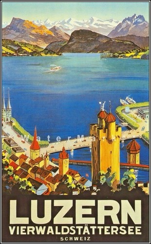 Affiche poster luzern - poster,