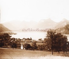 FRANCE Lac d’Annecy c1910 Photo Plaque de verre Stereo Vintage P30L16n5