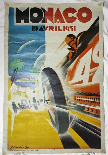 Affiche grand prix - prix, monaco