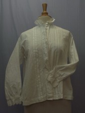 Chemisier en coton à manches longues et broderies anglaises