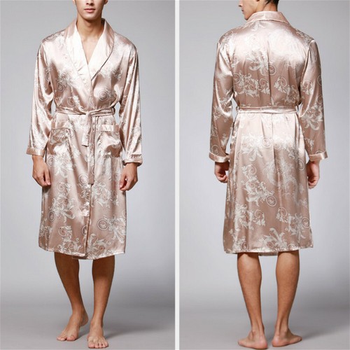 Peignoir nuit satin motif - nuit,