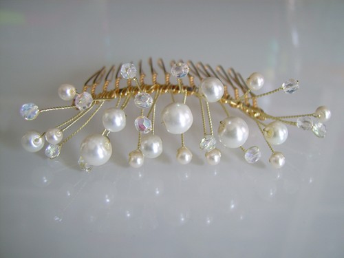 Bijou cheveux peigne perle - bijou,