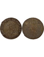 France Louis XV - Ecu Argent, au Buste Habillé - 1728 W Lille