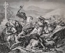 Estampe "Bataille de Tours