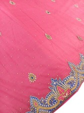 Dupatta filet brodé vintage 