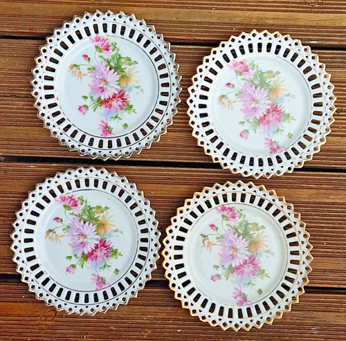 Assiettes anciennes dessert - assiettes, à