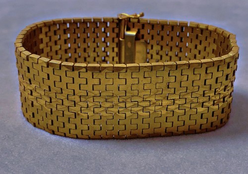 Large ancien bracelet plaqué