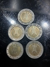 2 EUROS ALLEMAND 2011.- Aigle Impériale - LOTE DE 5 PIECES.ATELIERS A D F G J