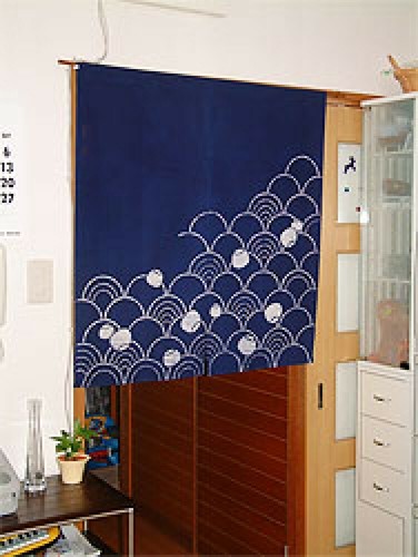 Kyoto nami vague motif noren - kyoto,