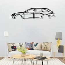 Art mural de voiture en métal, silhouette de voiture de sport, vue Audi RS6