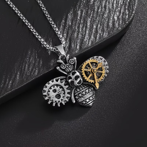 Chaîne steampunk acier - ⚙️,