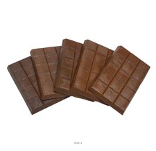 Tablette de chocolat au lait artificiel X5 H 95x65 mm en Plastique soufflé