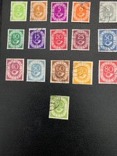 Germany Post Horn set 1951  16 stamp  2,4,5,6,8,10,15,20,25,30,40,50,60,70,80,90
