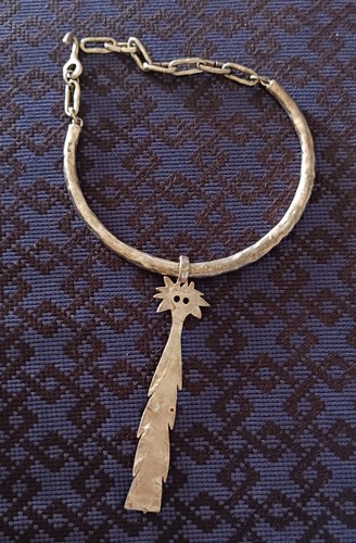 Collier vintage biche bère - collier,
