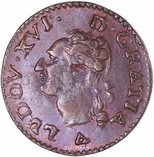 Louis XVI Liard à l'ecu 1789 R Orleans French Coin