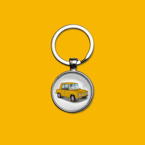 Porte clés jaune - porte-clés, s