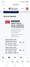 Vends 2 places de rugby france/pays de galles