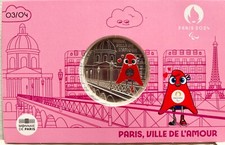 Pièce de 50 euro argent, JO Paris 2024, Mascotte - Paris, ville de l’amour