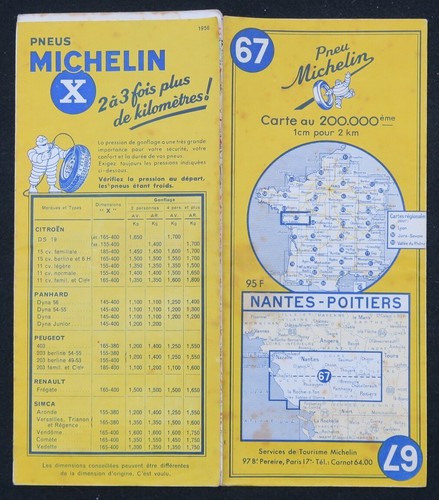 Carte michelin nantes - carte,