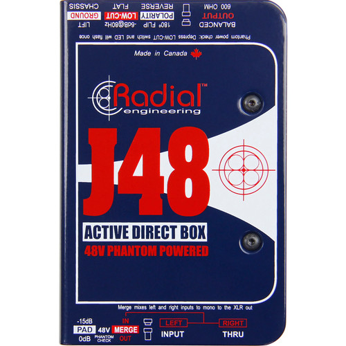 Radial j48 mk2 48v - 48v, phantom