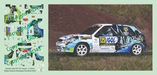 Decals citroën saxo vts - decals, 1/43